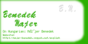 benedek majer business card